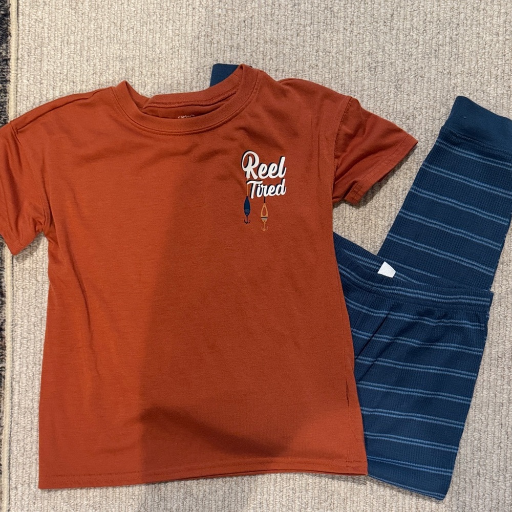 Carter's Rust and Navy Kids Pajama Set